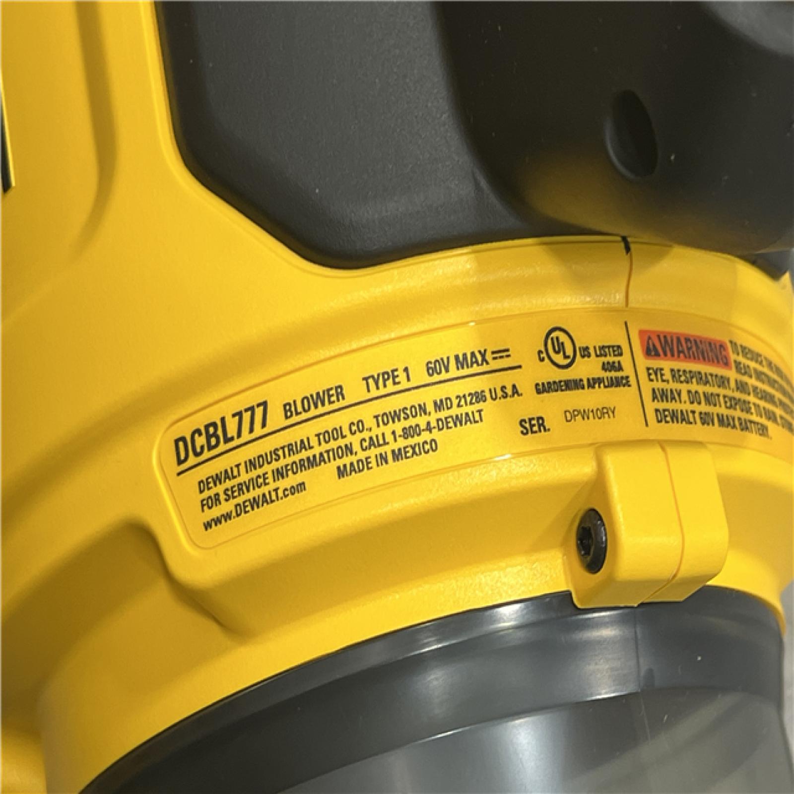 AS-IS DEWALT FLEXVOLT 60V MAX 160 MPH 760 CFM Brushless Cordless  and Charger