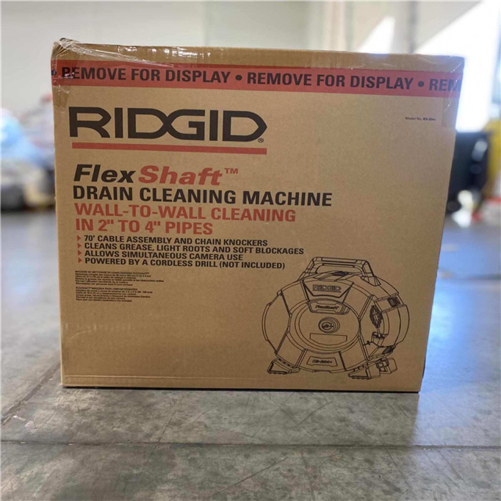 NEW! - Ridgid K9-204+ FlexShaft Machine for 2-4 In. (50-100 mm) Pipes