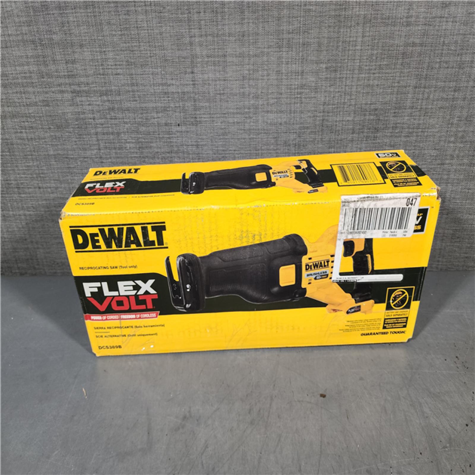 HOUSTON LOCATION - AS-IS DeWalt DCS389B FLEXVOLT 60V MAX Cordless Brushless Reciprocating Saw (Tool-Only)