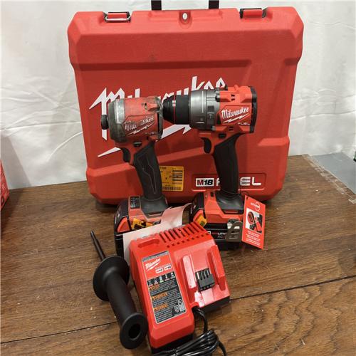 AS-IS Milwaukee M18 FUEL 18V Lithium-Ion Brushless Cordless Hammer Drill and Impact Driver Combo Kit (2-Tool) with 2 Batteries