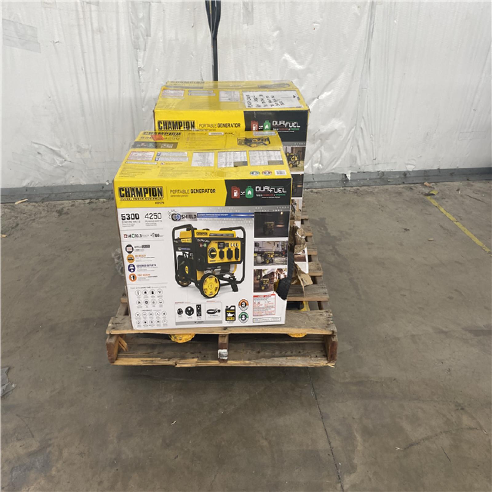 Houston Location - AS-IS Champion Global Power Equipment 7850 Starting Watt 6250 Running Watt and 5,300 Starting Watt 4,250 Running Watt Generator