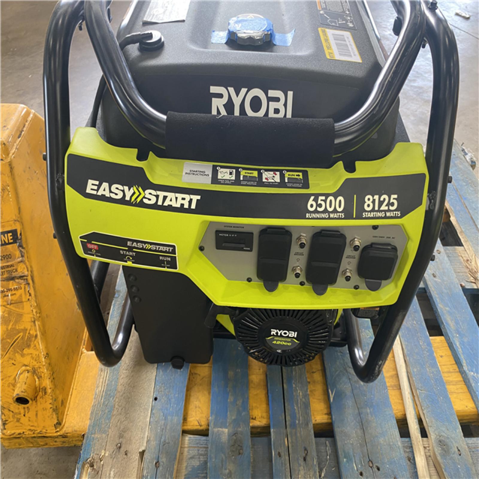 Houston Location - AS-IS Ryobi Easy Start 6,500 Running Watts 8,125 Starting Watts Generator