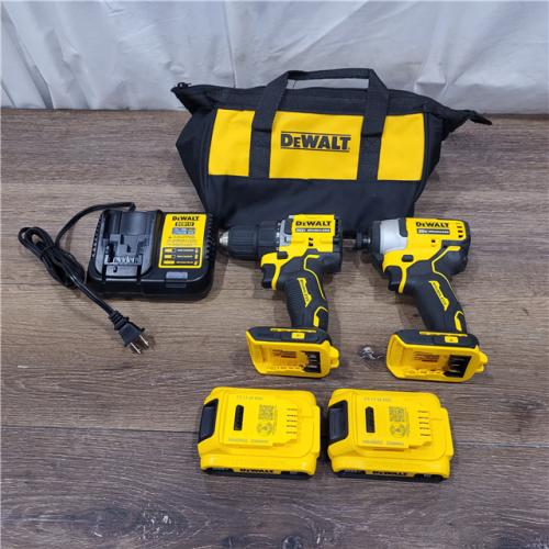 AS-IS ATOMIC 20-Volt MAX Lithium-Ion Cordless Combo Kit (2-Tool) with (2) 2.0Ah Batteries, Charger and Bag