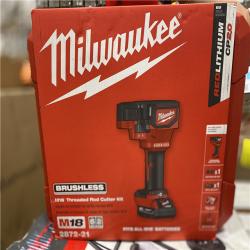 NEW! - Milwaukee M18 18V Lithium-Ion Cordless Brushless Threaded Rod Cutter Kit with 2.0 Ah Battery, Charger and Case