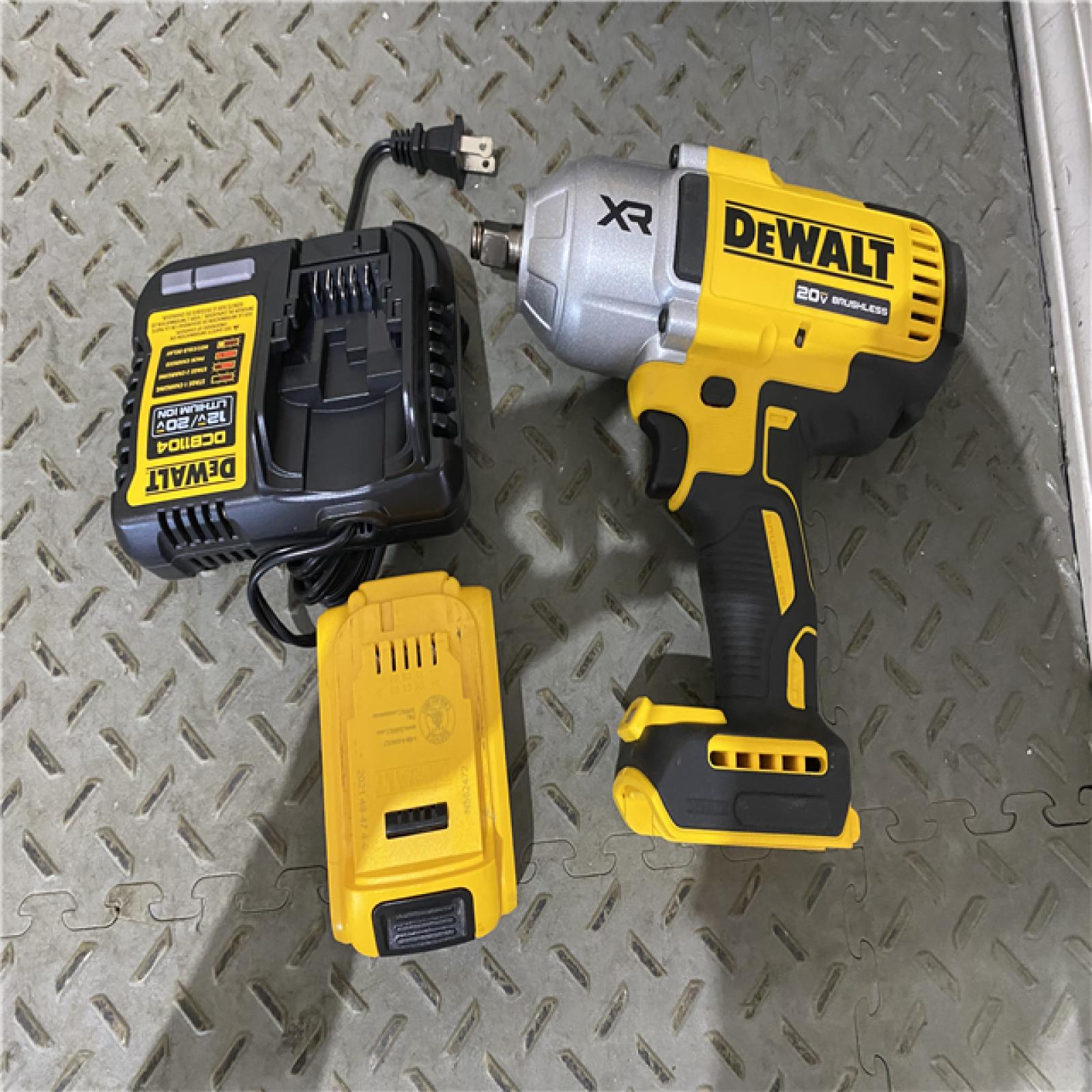 Houston location AS-IS DEWALT 20V MAX* XR 1/2  High Torque Impact Wrench with Hog Ring Anvil