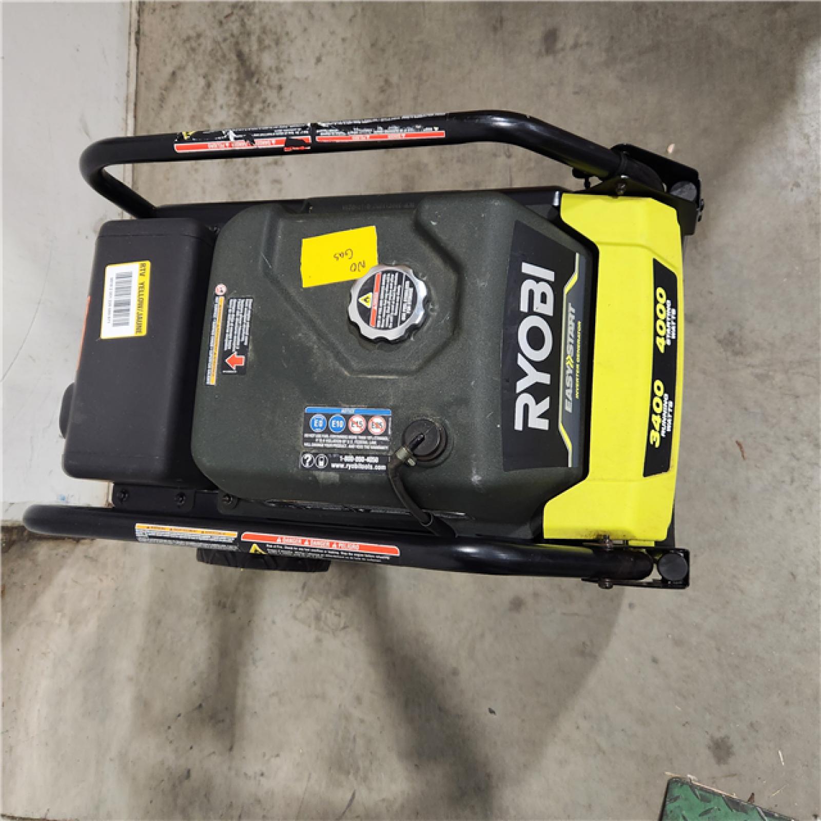 DALLAS LOCATION - AS-IS RYOBI 4000-Watt Recoil Start Gasoline Powered Digital Inverter Generator with CO Shutdown