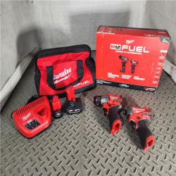 HOUSTON LOCATION - AS-IS Milwaukee 3497-22 12V Brushless Hammer Drill and Impact Driver Combo Kit