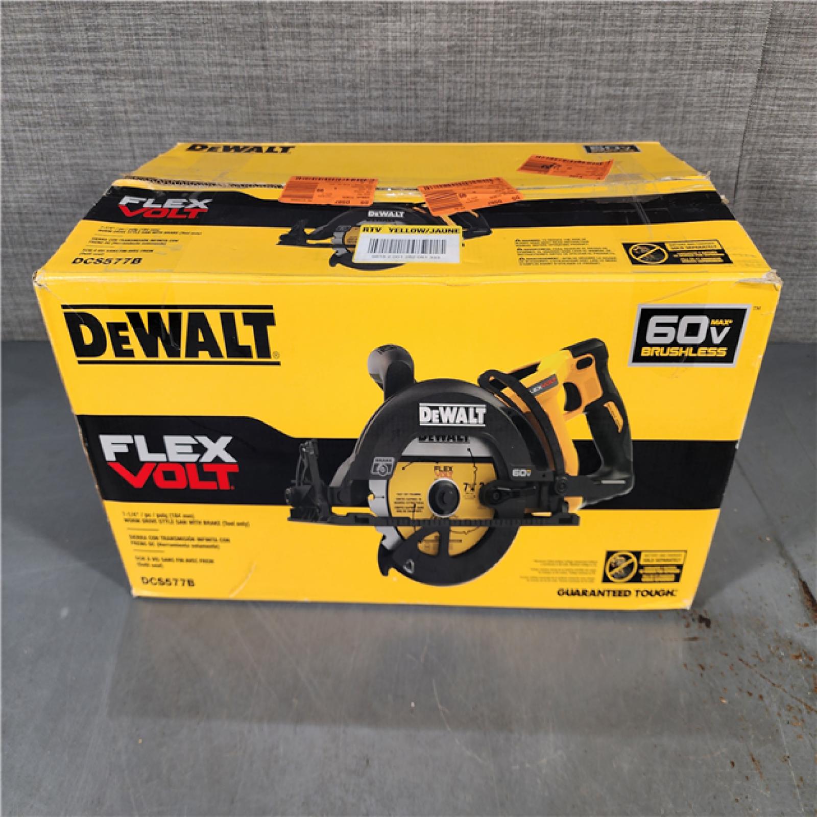 HOUSTON LOCATION - AS-IS DEWALT FLEXVOLT 60V MAX Cordless Brushless 7-1/4 in. Wormdrive Style Circular Saw (Tool Only)