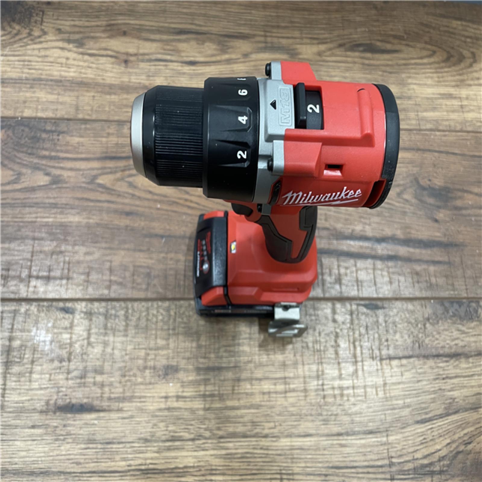 AS-IS Milwaukee M18 Compact Brushless Cordless 1/2 in. Drill/Driver Kit