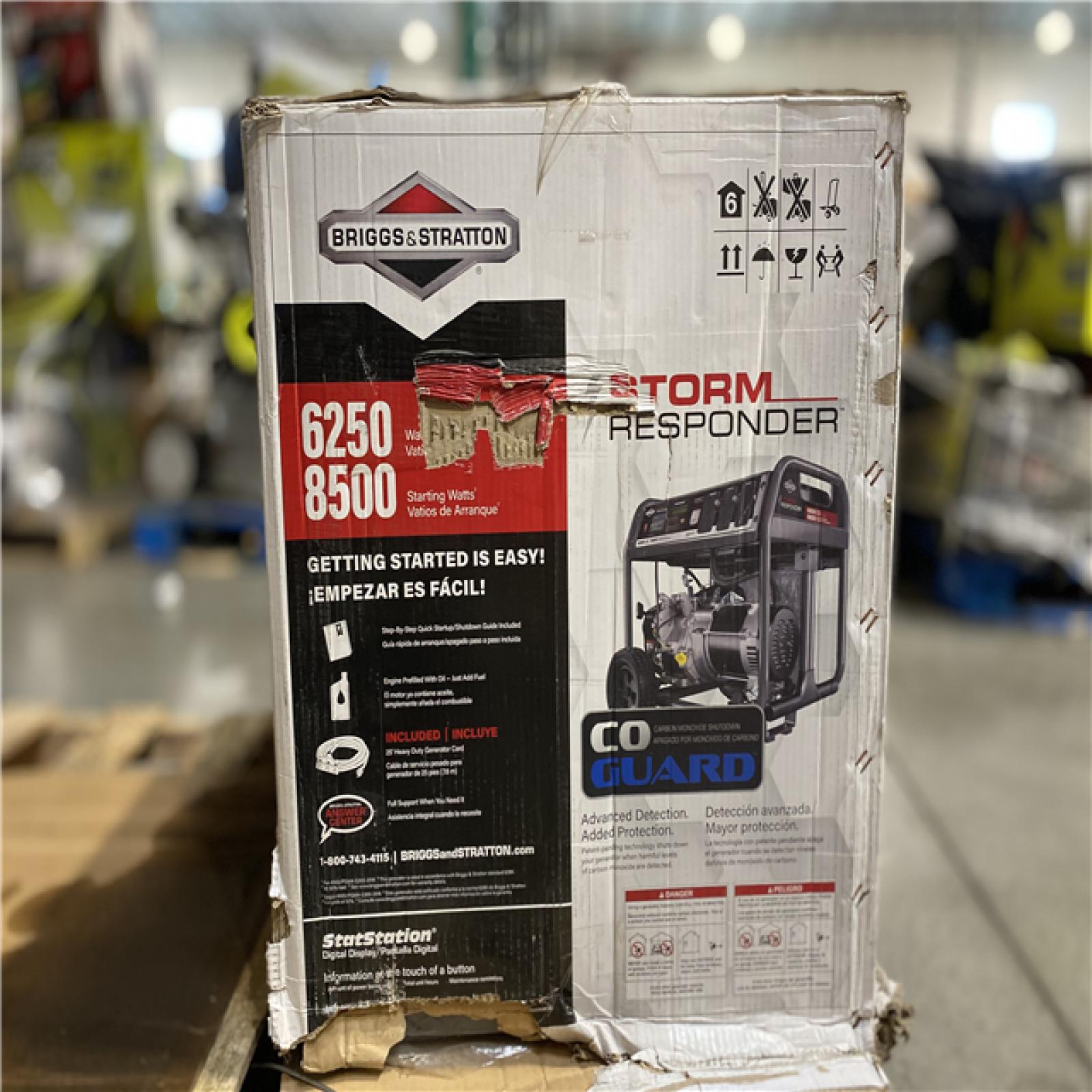 DALLAS LOCATION- Briggs & Stratton Storm Responder 6,250-Watt Gasoline Powered Recoil Start Portable Generator with OHV Engine