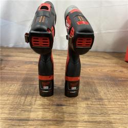 AS-IS Milwaukee M12 12V Lithium-Ion Cordless Drill Driver/Impact Driver Combo Kit