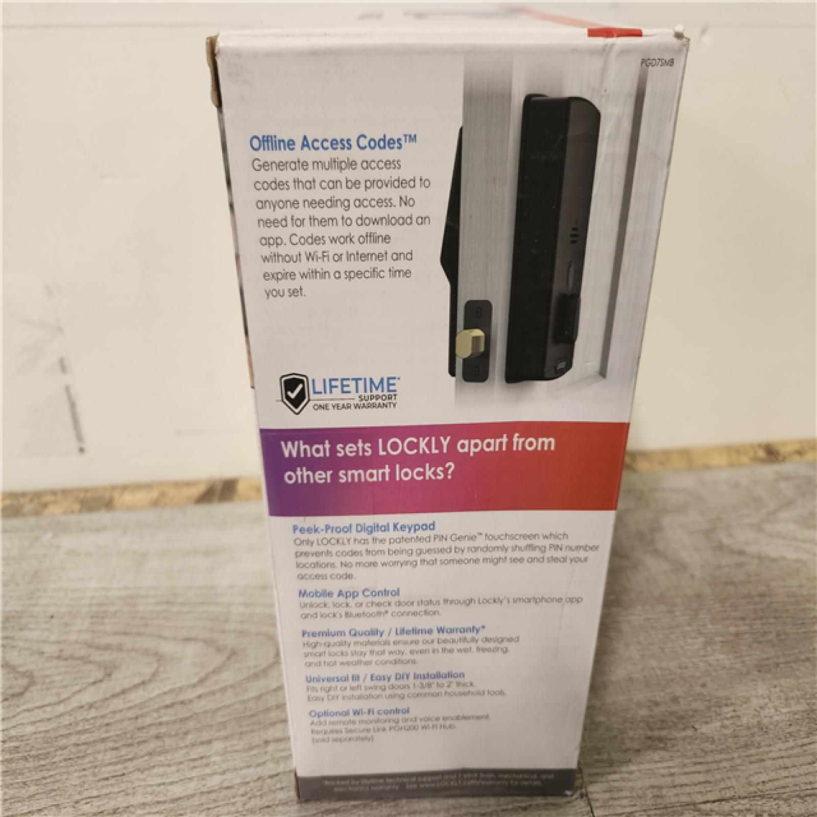 Phoenix Location Lockly Model-S Matte Black Single-Cylinder Deadbolt Smart Lock with Hack-proof Touchsreen Keypad and Mobile App Control