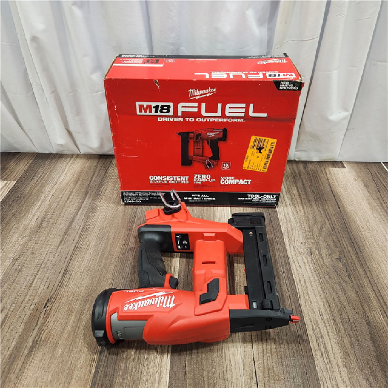 AS IS M18 FUEL 18-Volt Lithium-Ion Brushless Cordless 18-Gauge 1/4 in. Narrow Crown Stapler (Tool-Only)