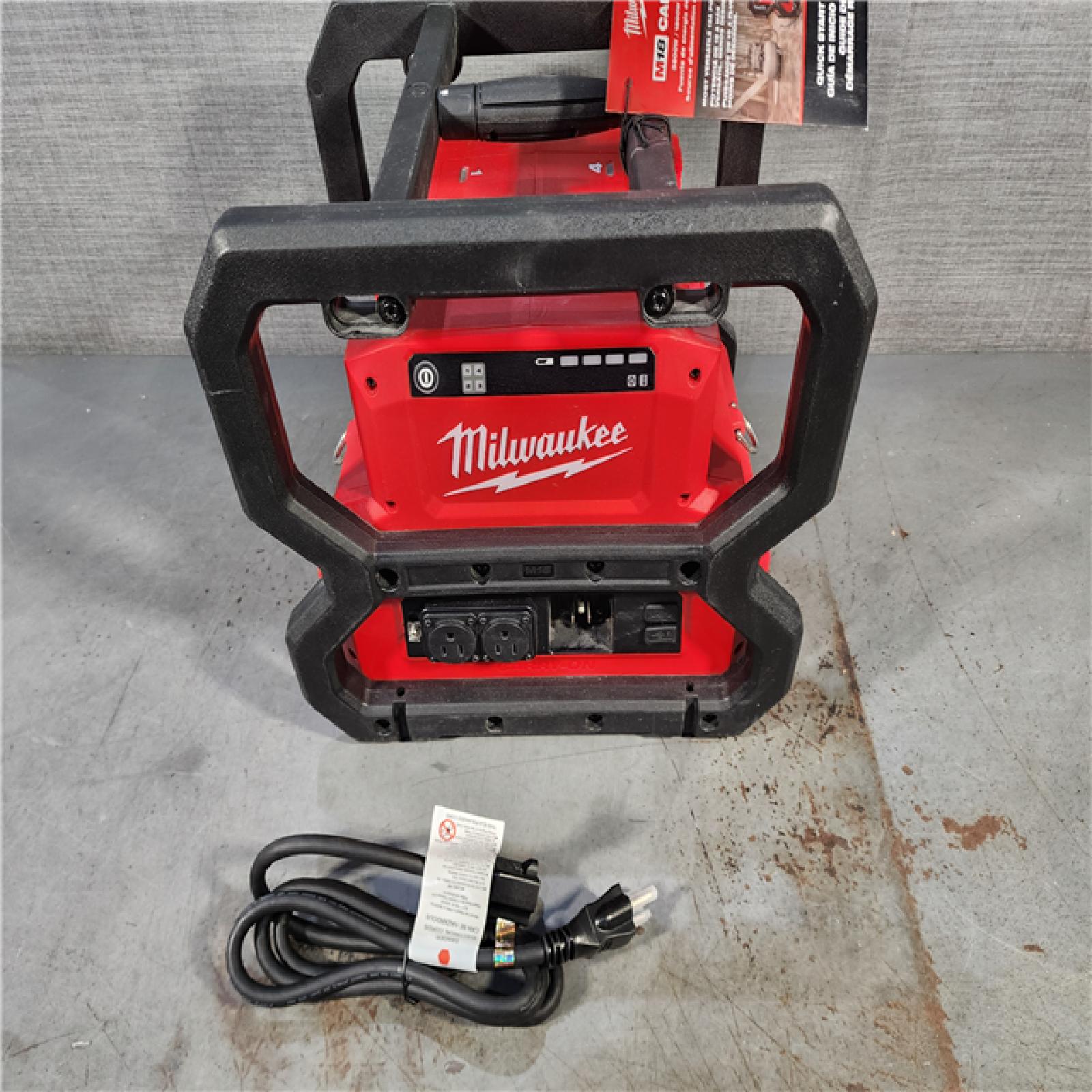 HOUSTON LOCATION - AS-IS Milwaukee M18 Cordless 3600-Watt/1800-Watt Battery Powered Power Supply (Tool Only)