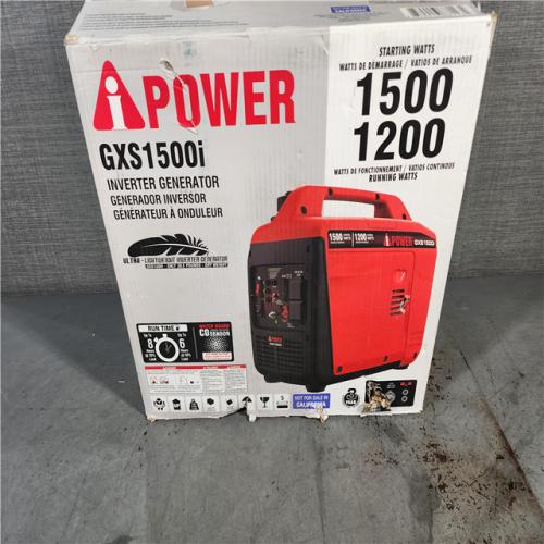 HOUSTON LOCATION - AS-IS 1500-Watt Recoil Start Gasoline Powered Ultra-Light Inverter Generator with 60cc OHV Engine and CO Sensor Shutdown