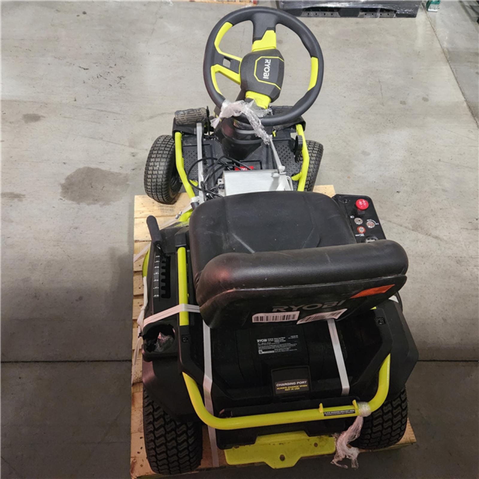 Dallas Location - As-Is Ryobi 30 50 AH Electric Riding Lawn Mower