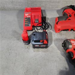 HOUSTON LOCATION - AS-IS MIWAUKEE 3 TOOL COMBO KIT W/ (2) BATTERY & CHARGER