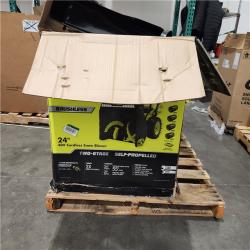 Dallas Location - As-Is RYOBI 40V HP Brushless 24 Snow Blower - (4) 6 Ah Batteries & Charger