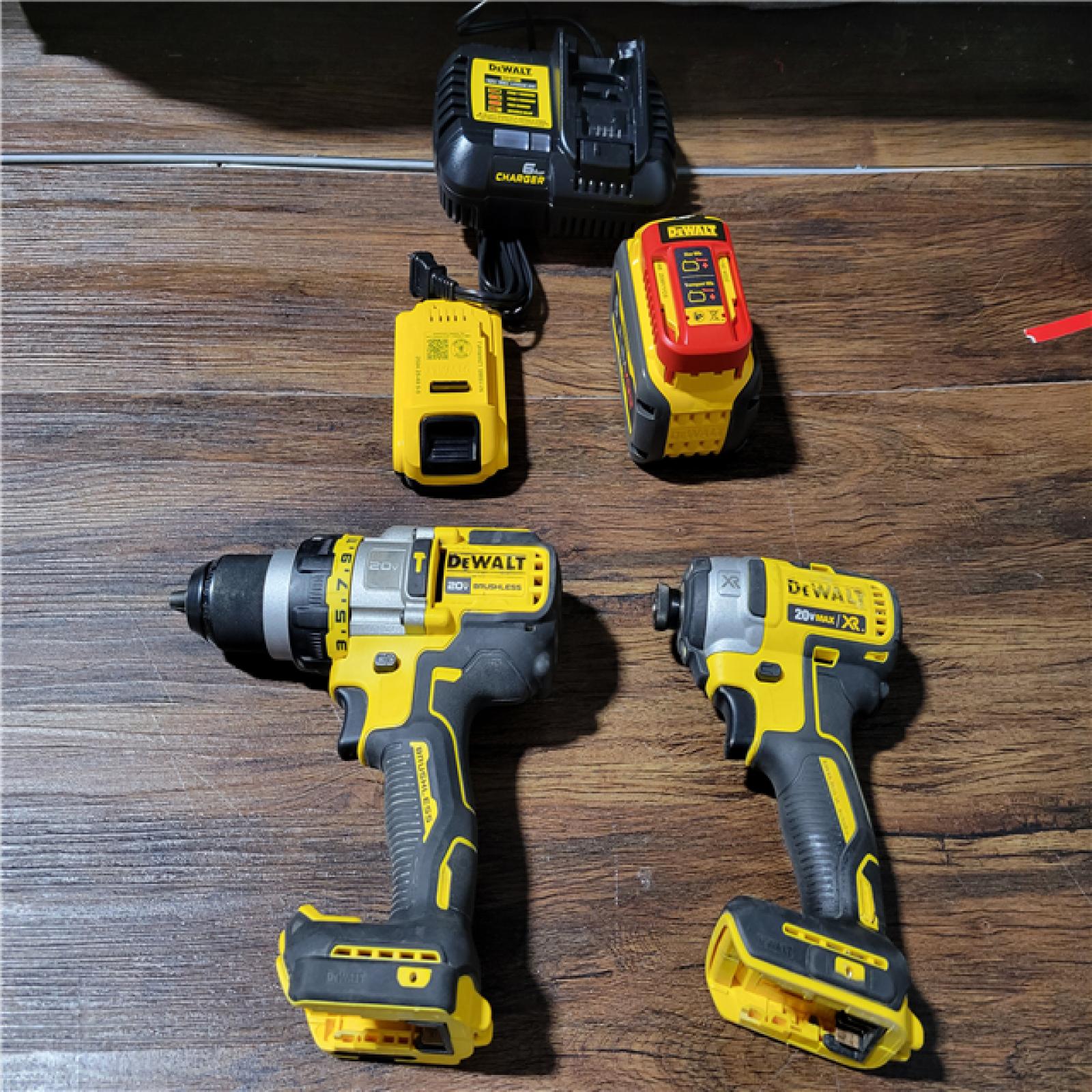 CALIFORNIA AS-IS DEWALT 20VMAX 2-TOOL COMBO KIT(BATTERIES AND CHARGER INCLUDED)