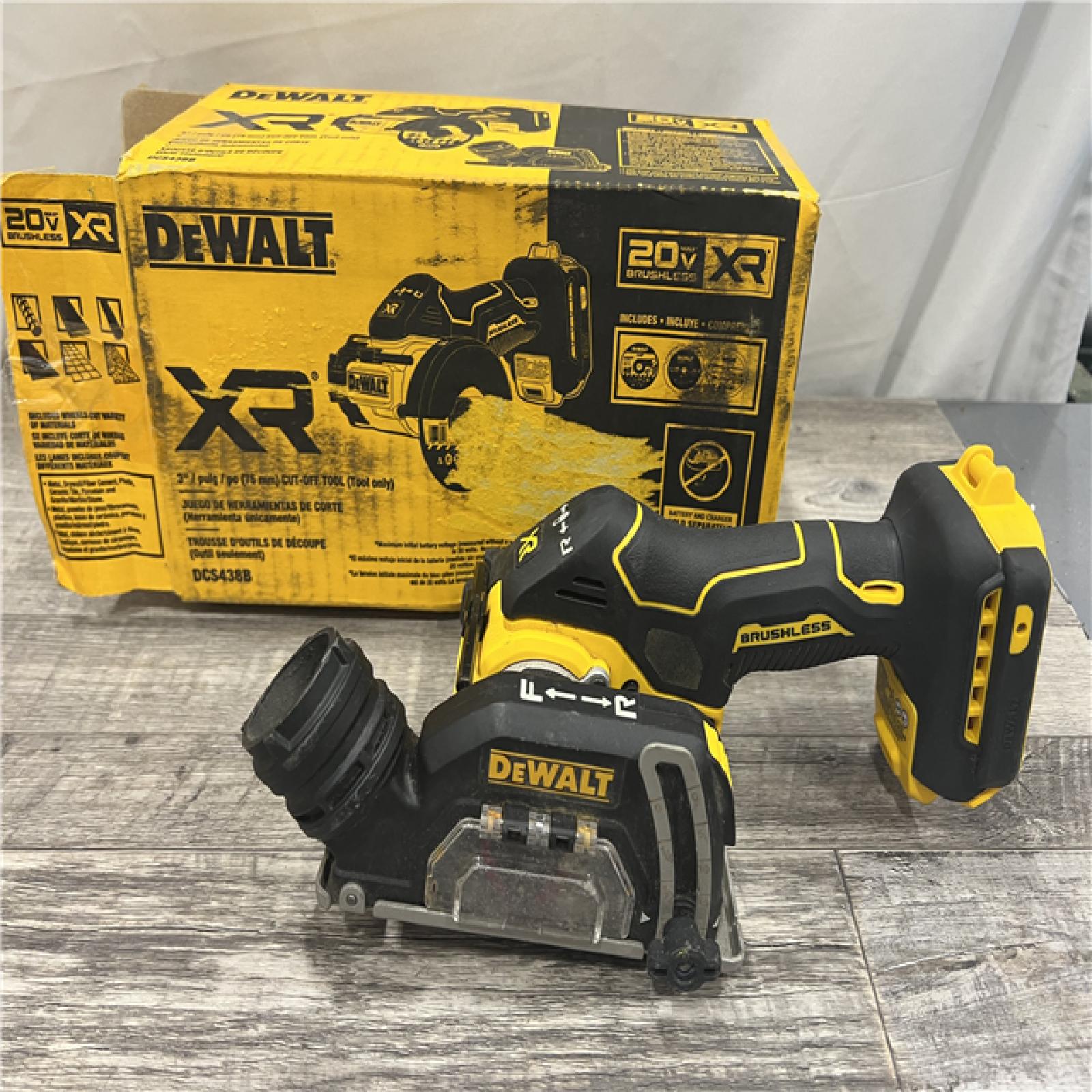 AS-IS DeWalt 20V MAX XR 3 in. Cordless Brushless Cut-Off Saw Tool Only