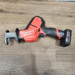 AS-IS Milwaukee M12 FUEL 12-Volt Lithium-Ion Brushless Cordless HACKZALL Reciprocating Saw Kit W/ Free M12 2.0Ah Compact Battery