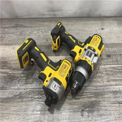 AS-IS DEWALT 20V MAX Cordless Brushless Hammer Drill/Driver 2 Tool Combo Kit with FLEXVOLT ADVANTAGE