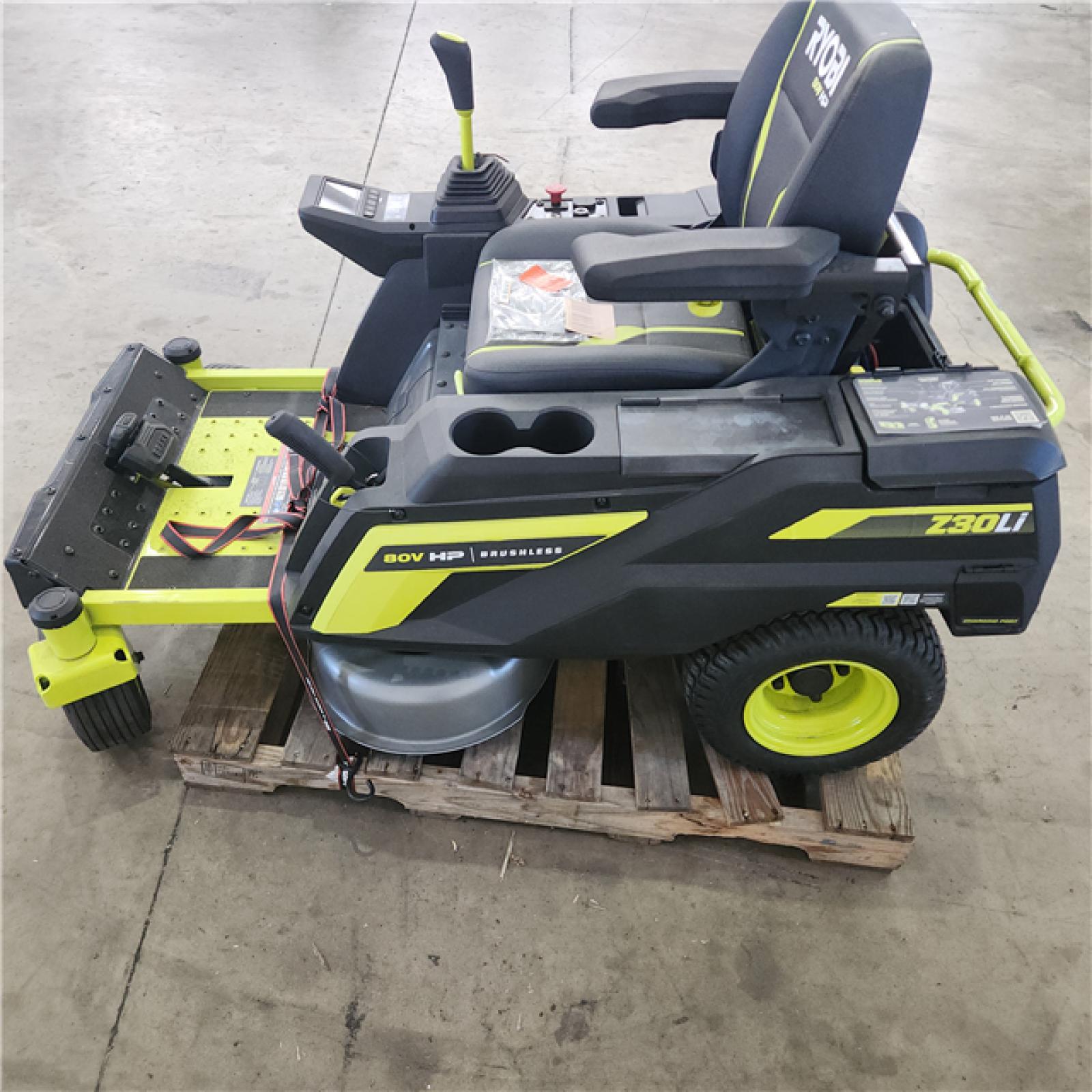 Houston Location - AS-IS Ryobi 80V Brushless Electric Zero Turn Riding Mower