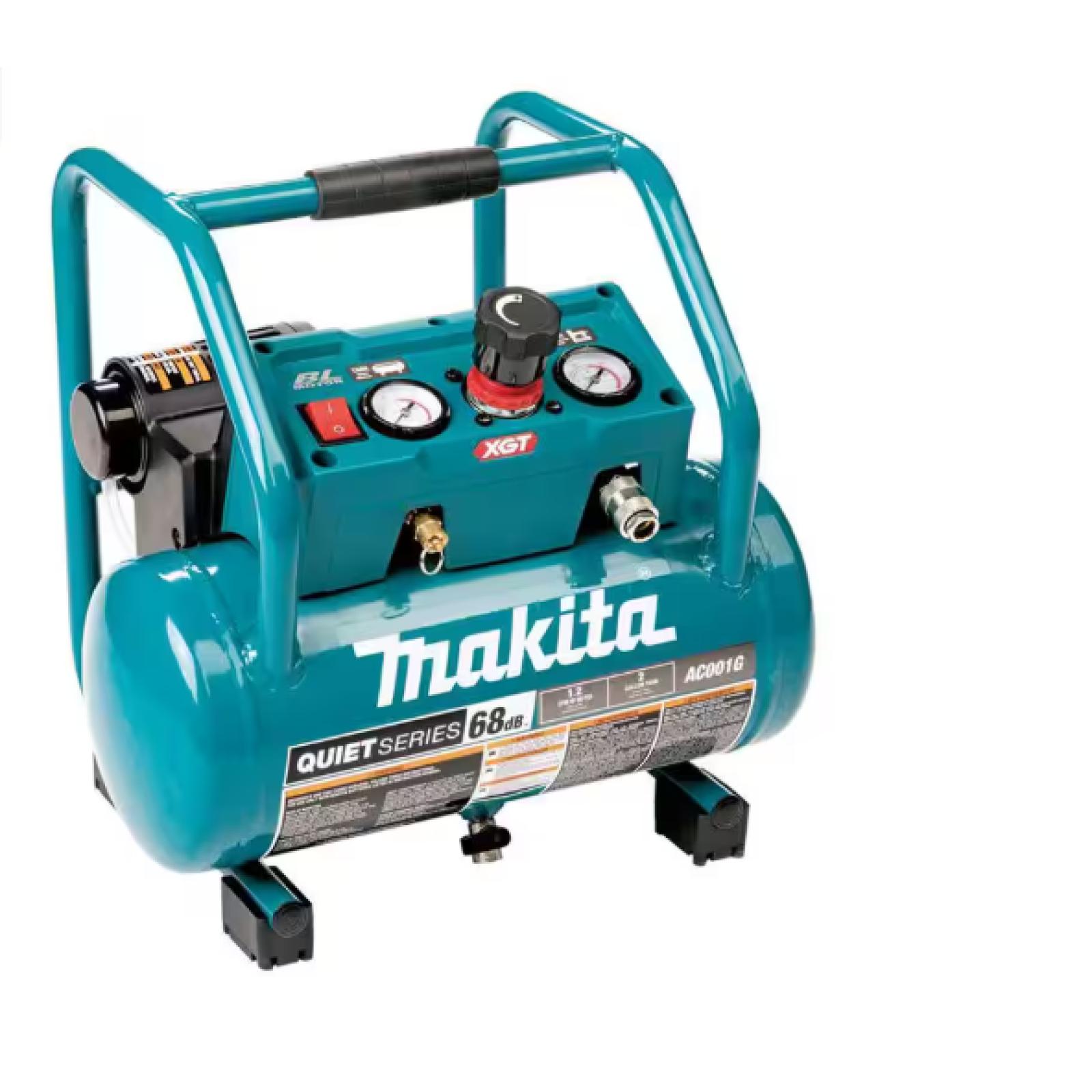 NEW! - Makita 40V max XGT Brushless Cordless 2 Gallon 135 PSI Quiet Series Air Compressor, Rechargeable Battery, Tool Only