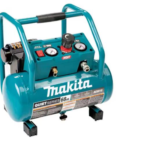 NEW! - Makita 40V max XGT Brushless Cordless 2 Gallon 135 PSI Quiet Series Air Compressor, Rechargeable Battery, Tool Only