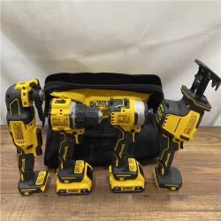 AS IS DeWalt 20V MAX ATOMIC Cordless Brushless 4 Tool Combo Kit