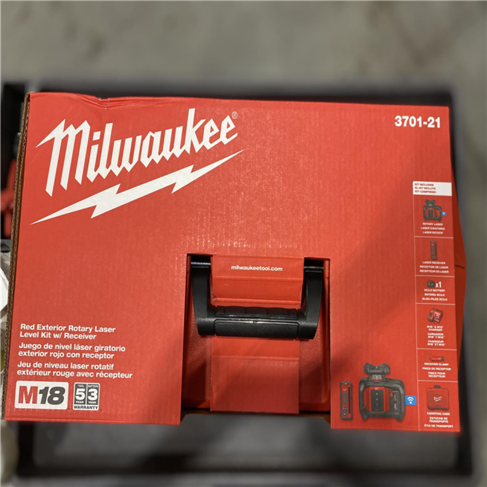 Dallas Location New Milwaukee M Ft Red Exterior Rotary Laser Level Kit With Receiver