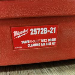 Phoenix Location NEW Milwaukee M12 12-Volt Lithium-Ion Cordless Drain Cleaning Airsnake Air Gun Kit (No Battery or Charger)