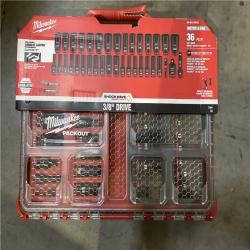 NEW! - Milwaukee SHOCKWAVE Impact-Duty 3/8 in. Drive Metric and SAE Deep Well Impact PACKOUT Socket Set (36-Piece)