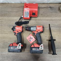 AS-IS M18 FUEL 18V Lithium-Ion Brushless Cordless Hammer Drill and Impact Driver Combo Kit (2-Tool) with 2 Batteries