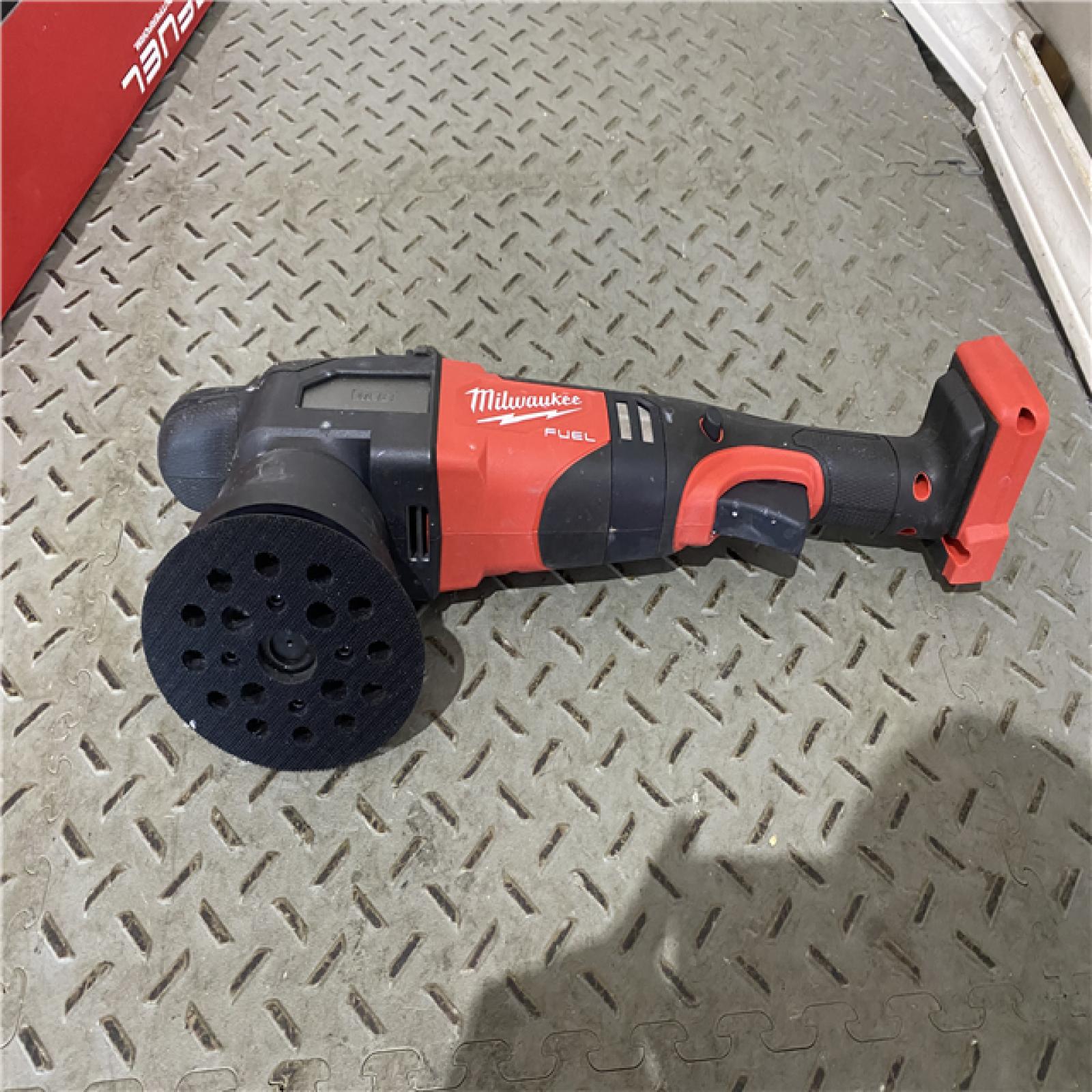 Houston location AS-IS MILWAUKEE M18 FUEL18V Lithium-Ion Brushless Cordless 15MM DA Polisher (Tool-Only)