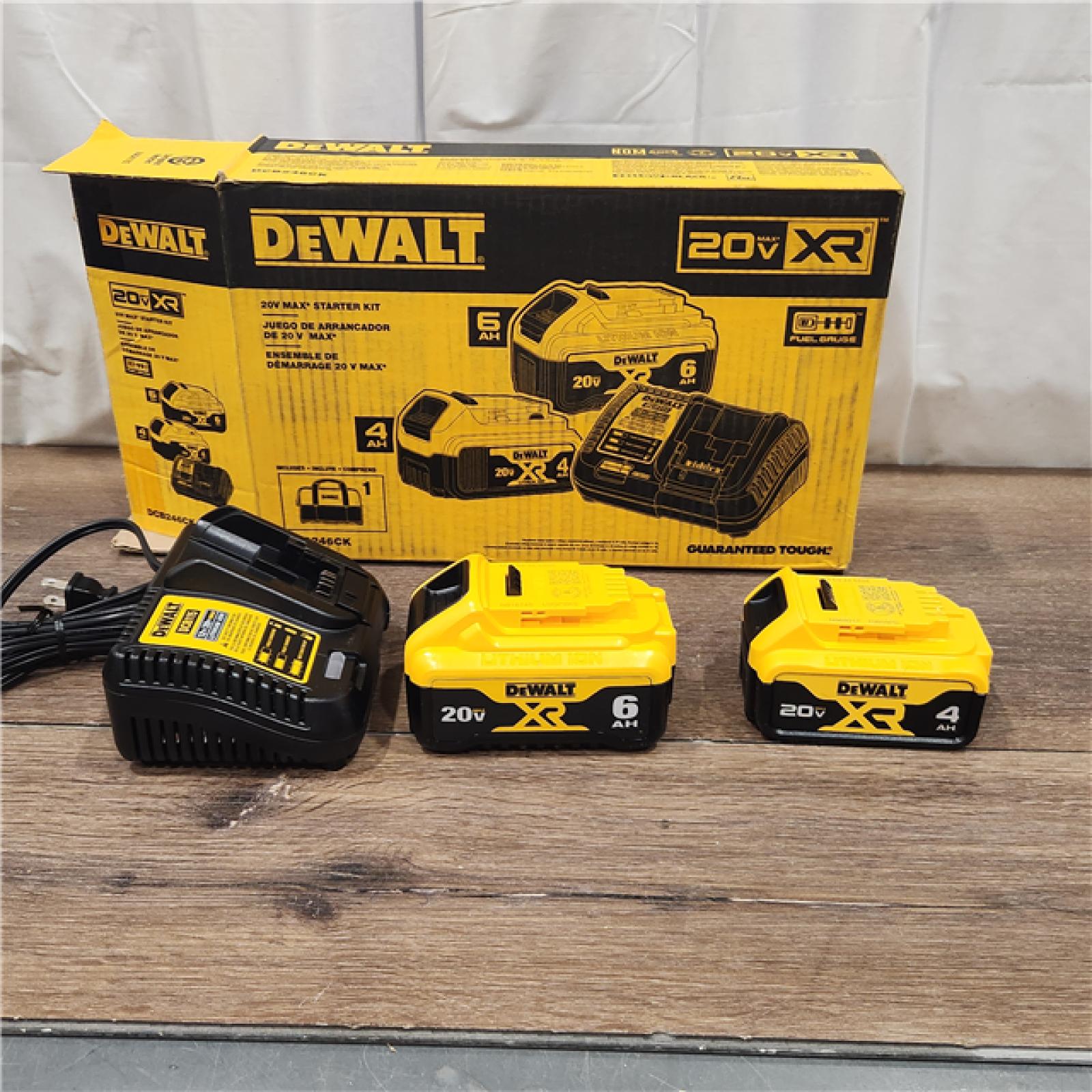 AS IS Dewalt-DCB246CK 20V MAX* Lithium Ion Starter Kit