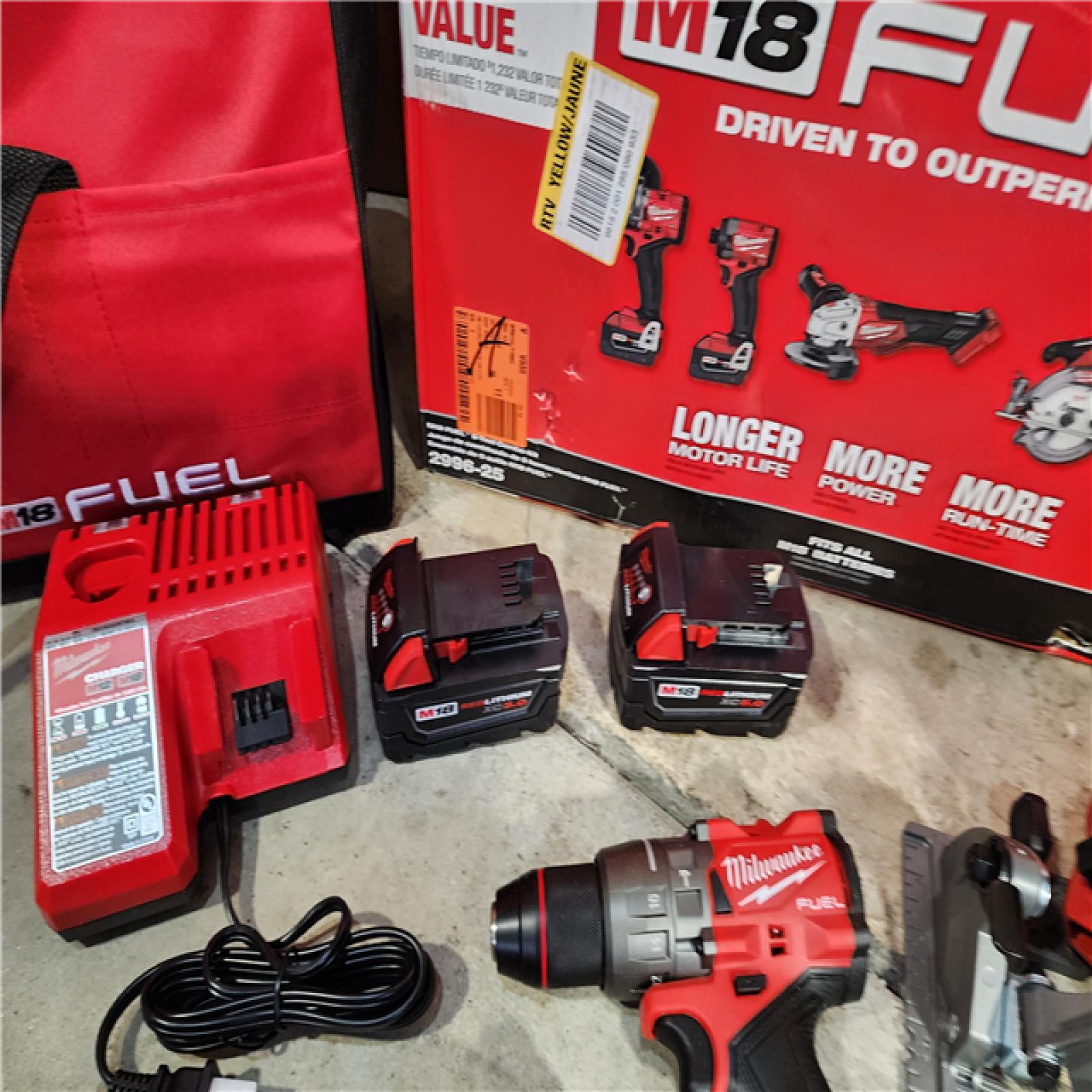 HOUSTON LOCATION - AS-IS (APPEARS LIKE NEW) Milwaukee  M18 FUEL 5-TOOL COMBO KIT