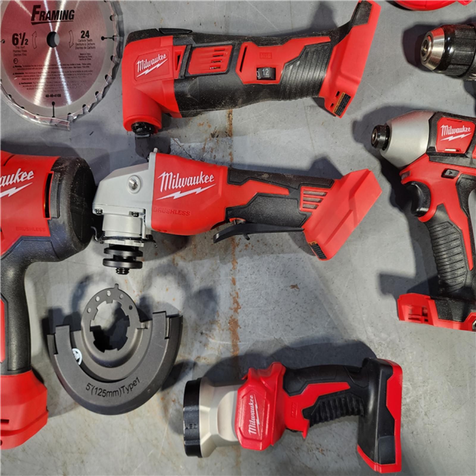 HOUSTON LOCATION - AS-IS M18 18-Volt Lithium-Ion Cordless Combo Kit (9-Tool) with (2) Batteries, Charger, and Tool Bag