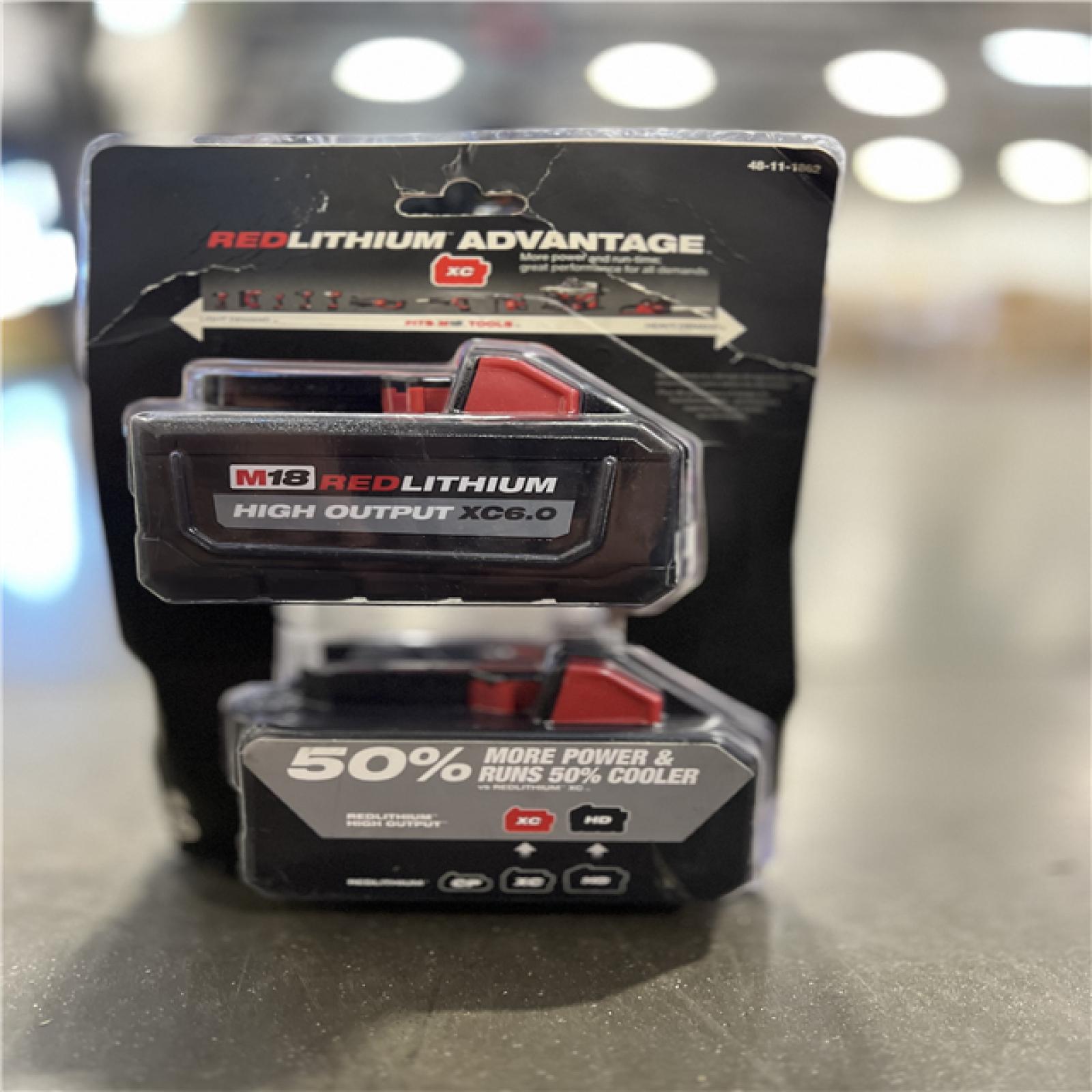 NEW! - Milwaukee M18 18-Volt Lithium-Ion High Output 6.0Ah Battery Pack (2-Pack)