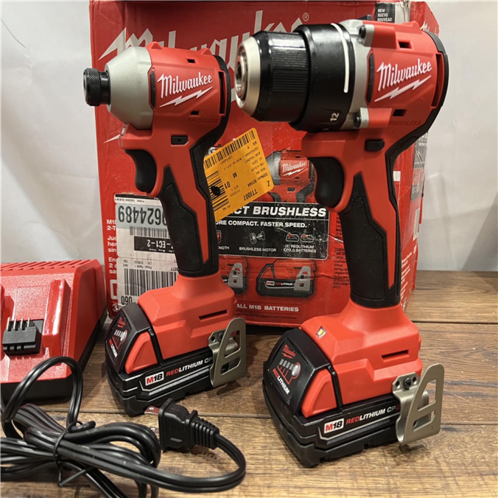 AS-IS Milwaukee M18 Compact Brushless 2-Tool Combo Kit