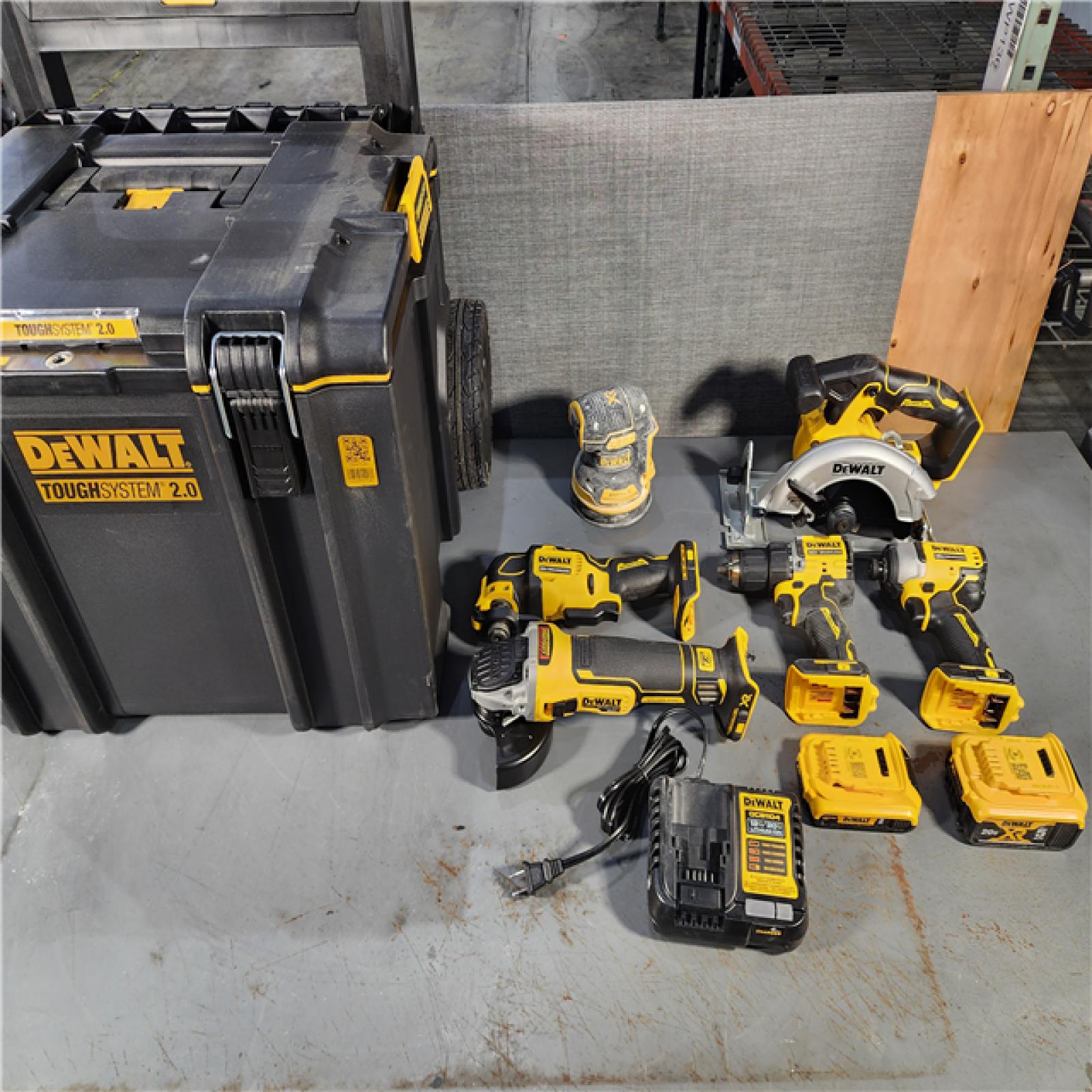 HOUSTON LOCATION - AS-IS Dewalt 20-Volt MAX ToughSystem Lithium-Ion 6-Tool Cordless Combo Kit