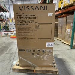 DALLAS LOCATION - Vissani 18 cu. ft. Top Freezer Refrigerator in Stainless Steel Look