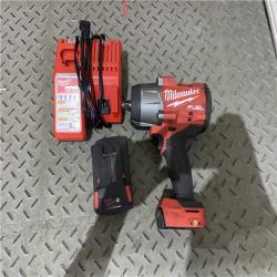 Houston location AS-IS Milwaukee 2967-21B M18 FUEL 1/2 High Torque Impact Wrench W/ Friction Ring 5.0Ah Kit