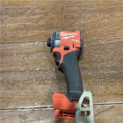 AS-ISMilwaukee 2953-20 18V Lithium-Ion Brushless Cordless 1/4   Hex Impact Driver Bare Tool  Red