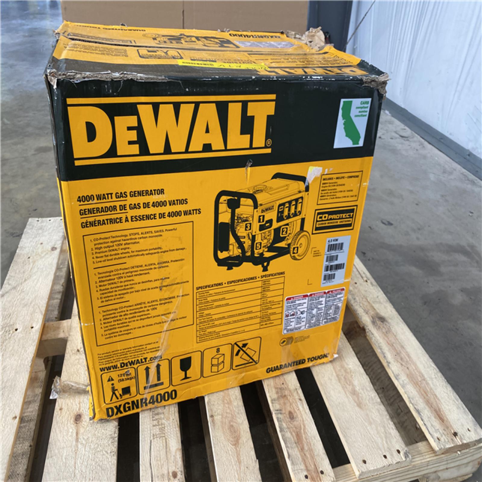 Houston Location - AS-IS Dewalt 4000 Watt Gas Generator