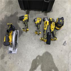 Houston location AS-IS DEWALT 20-Volt Lithium-Ion Cordless Combo Kit (6-Tool) with Tough System Case, Two 2.0 Ah Batteries and 4.0 Ah Battery NO CHARGER