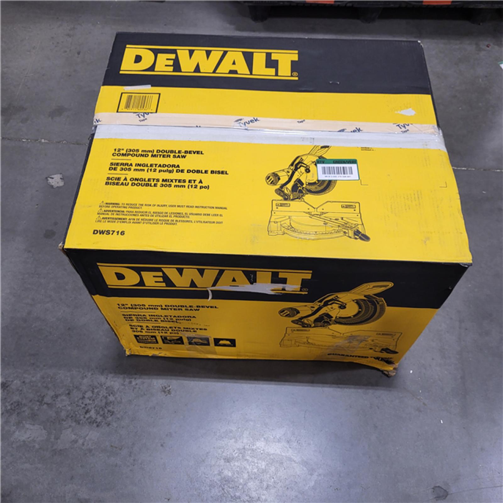 AS-IS DeWalt 15 Amp Corded 12 in. Compound Double Bevel Miter Saw