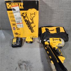 HOUSTON LOCATION - AS-IS (APPEARS LIKE NEW) DeWalt 20V MAX Collated Cordless Framing Nailer Tool Kit with Rafter Hook