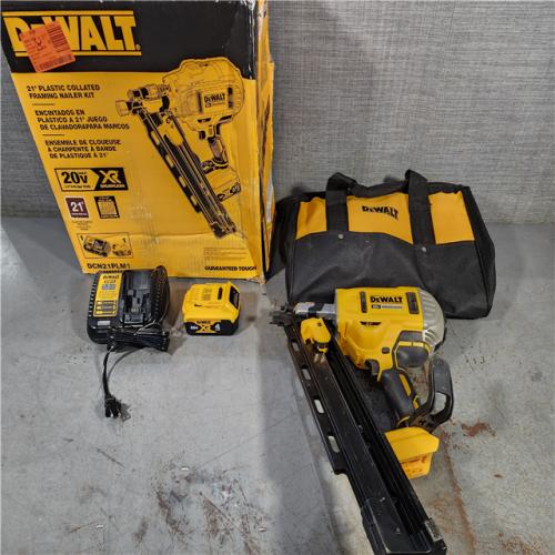 HOUSTON LOCATION - AS-IS DeWalt 20V MAX Collated Cordless Framing Nailer Tool Kit with Rafter Hook