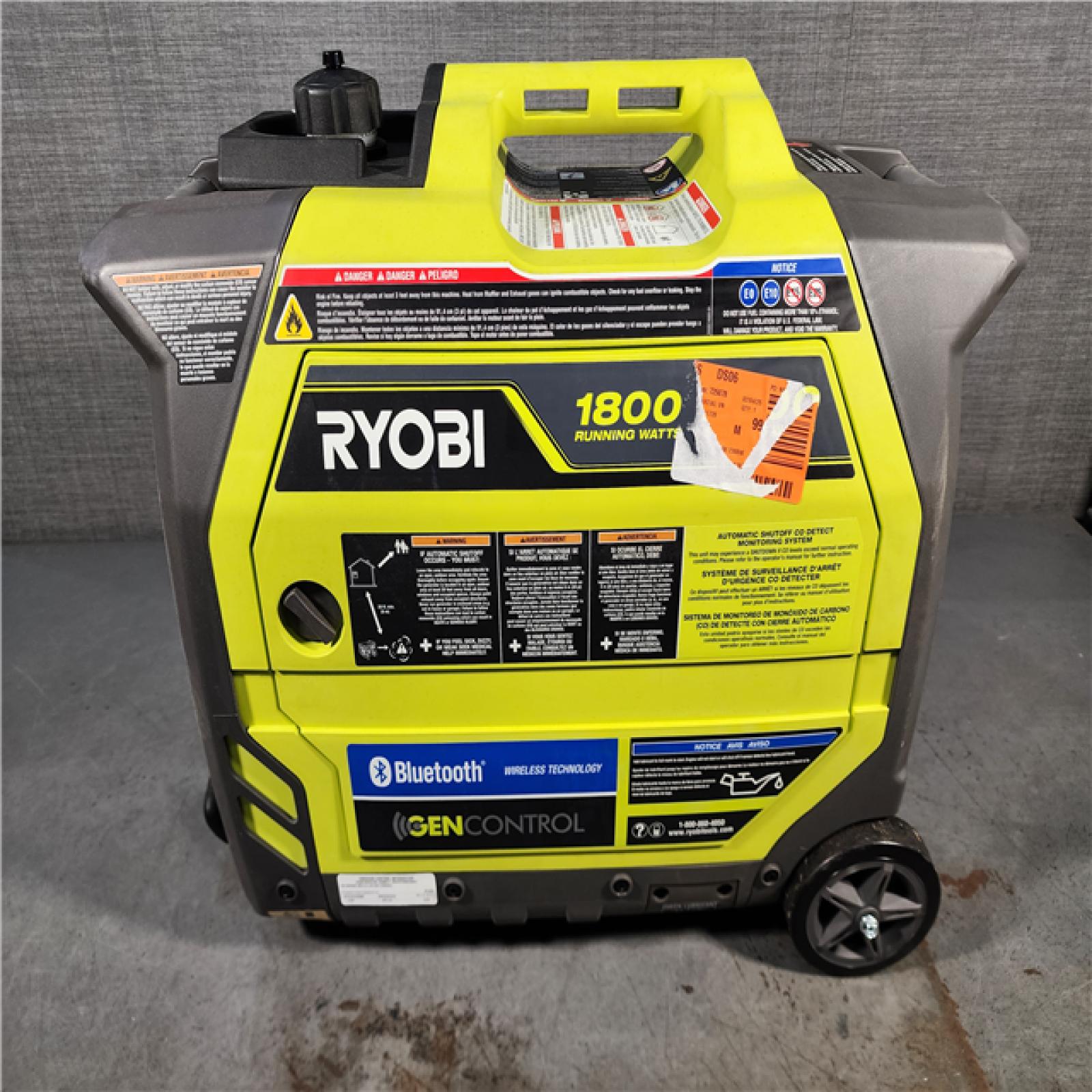 HOUSTON LOCATION - AS-IS RYOBI 2,300-Watt Recoil Start Bluetooth Super Quiet Gasoline Powered Digital Inverter Generator with CO Shutdown Sensor